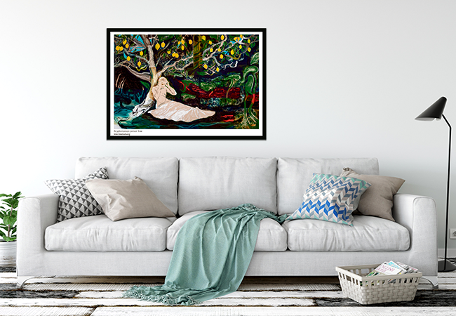 Mie Mørkeberg kunsttryk "Kryptomanian Lemon Tree"