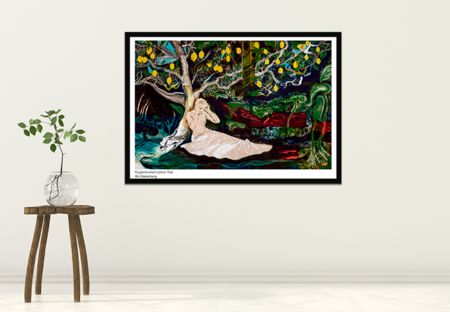 Mie Mørkeberg kunsttryk "Kryptomanian Lemon Tree"