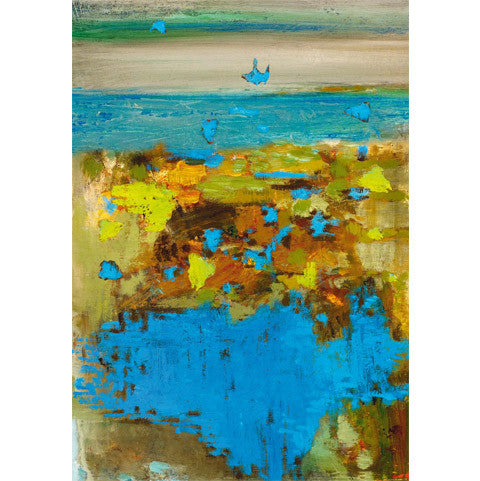 Maja Lisa Engelhardt litografi "5. Fugle og havdyr skabes"