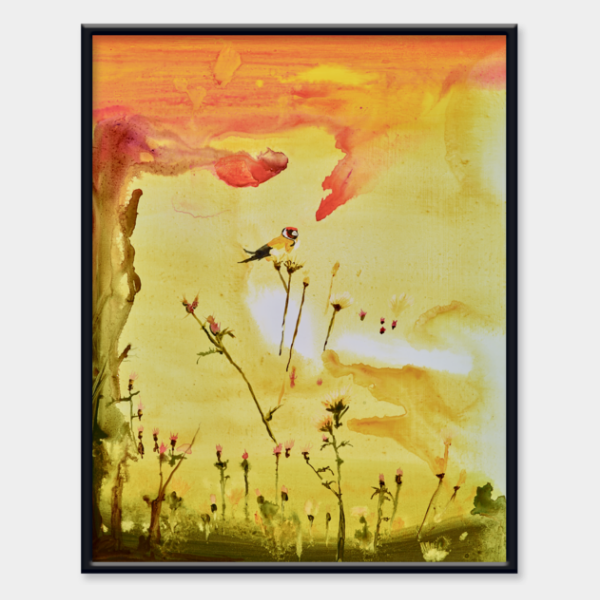 John Kørner kunsttryk "Spejdende Stillits"