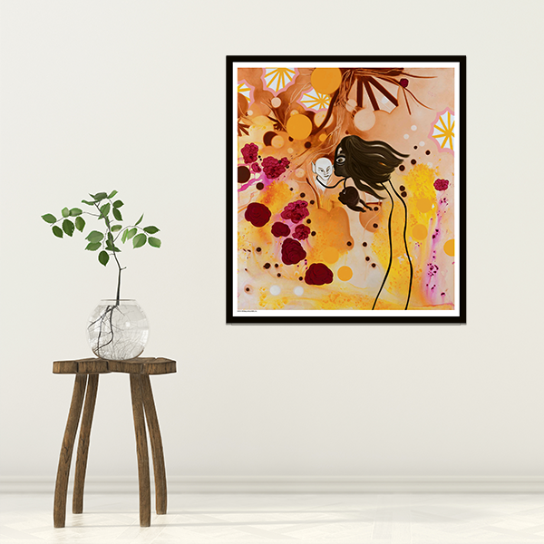 Kathrine Ærtebjerg kunsttryk "Lyset og mørket"