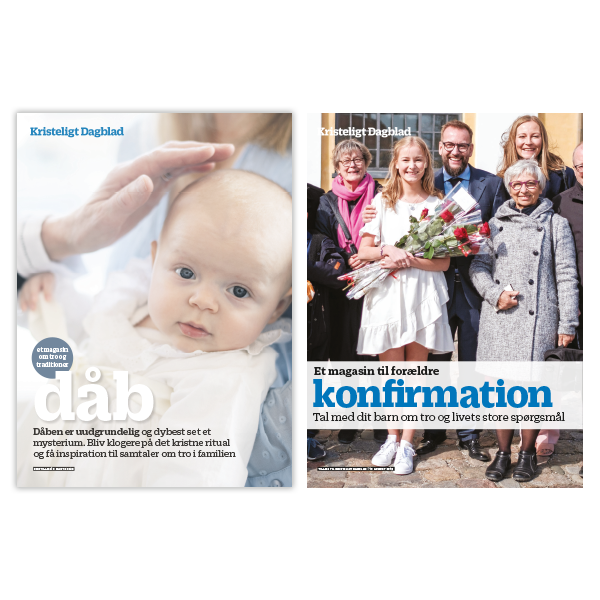 Pakke med dåbsmagasin + konfirmationsmagasin