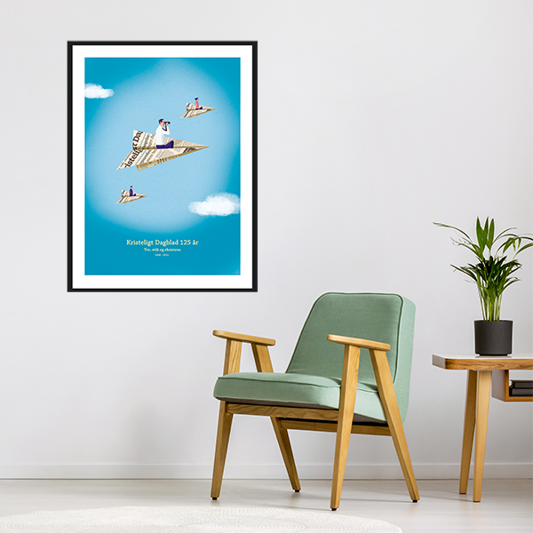 Jubilæumsplakat "Papirfly"