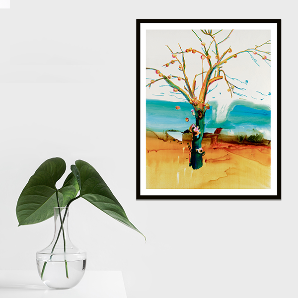 John Kørner kunsttryk "Flying Apples"