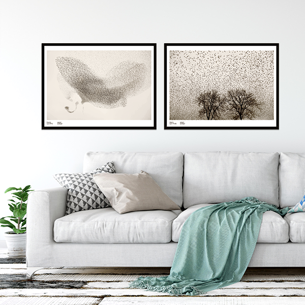 Sort Sol# samlet sæt af Søren Solkær "Træ og fugle" #105 og "Fugle" #70