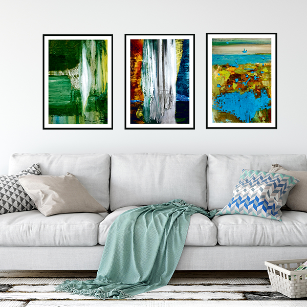 Maja Lisa Engelhardt litografi "5. Fugle og havdyr skabes"