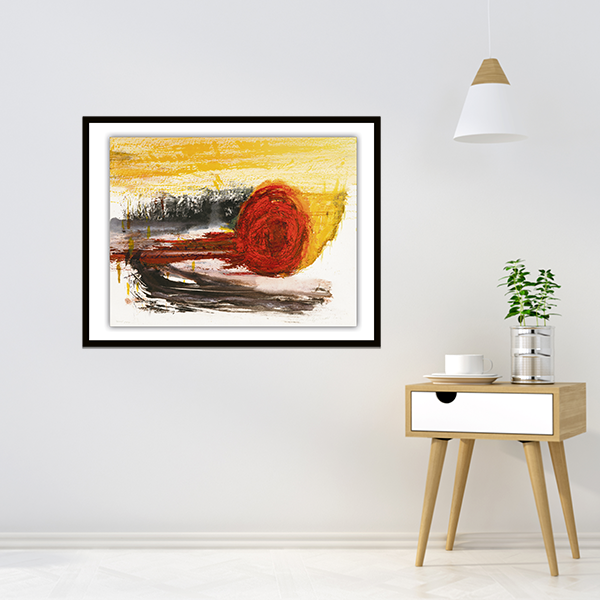 Maja Lisa Engelhardt litografi "Rose i landskab"