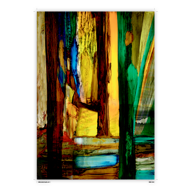 Maja Lisa Engelhardt litografi "3. Træer, frugt og urter skabes"