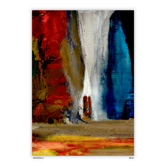 Maja Lisa Engelhardt litografi "6. Dyrene og mennesket skabes"