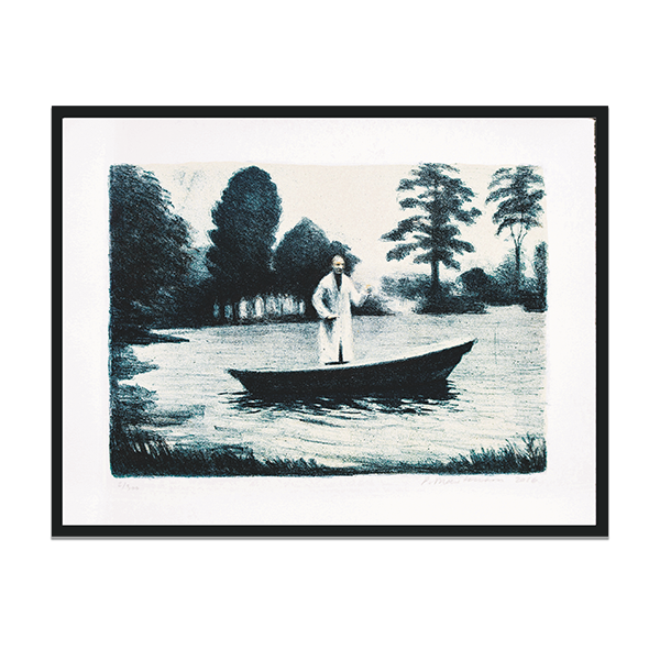 Peter Martensen litografiserie "The Lake" og "Night Scene"