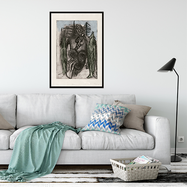 Peter Brandes radering og signeret salmesamling