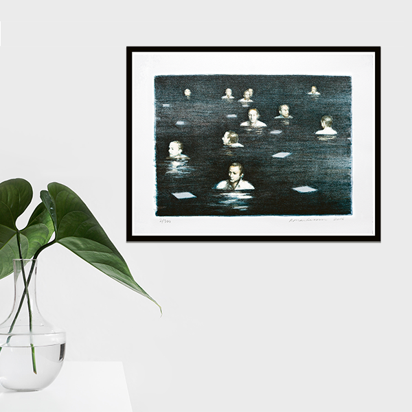 Peter Martensen litografiserie "The Lake" og "Night Scene"