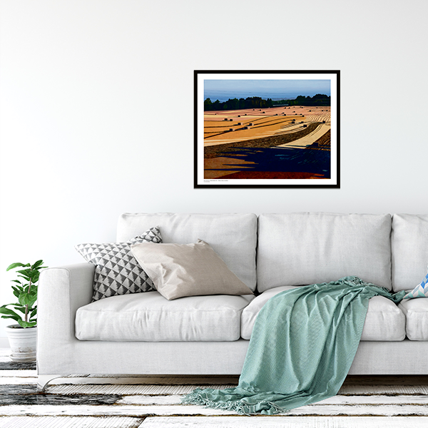 Søren Martinsen kunsttryk "Høstet mark"