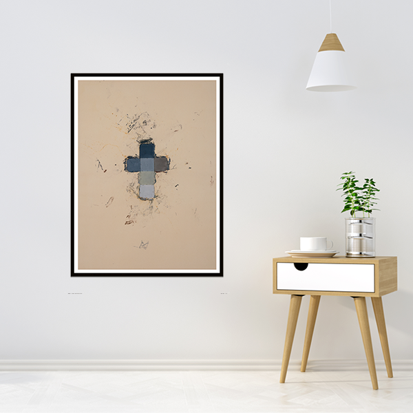 Thomas Lindvig kunsttryk "Kube som kors"